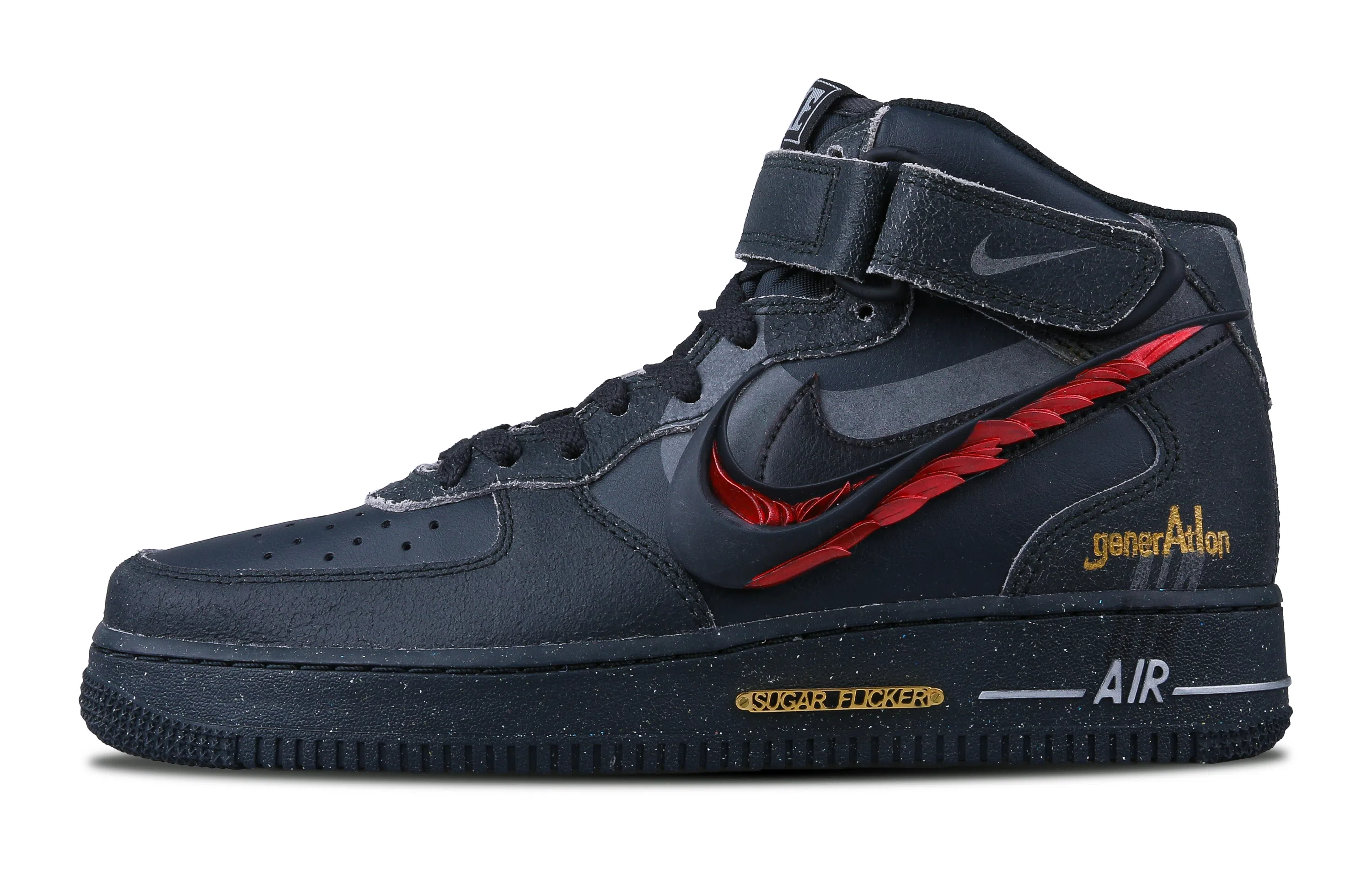 Nike Air Force 1 Mid Black Red