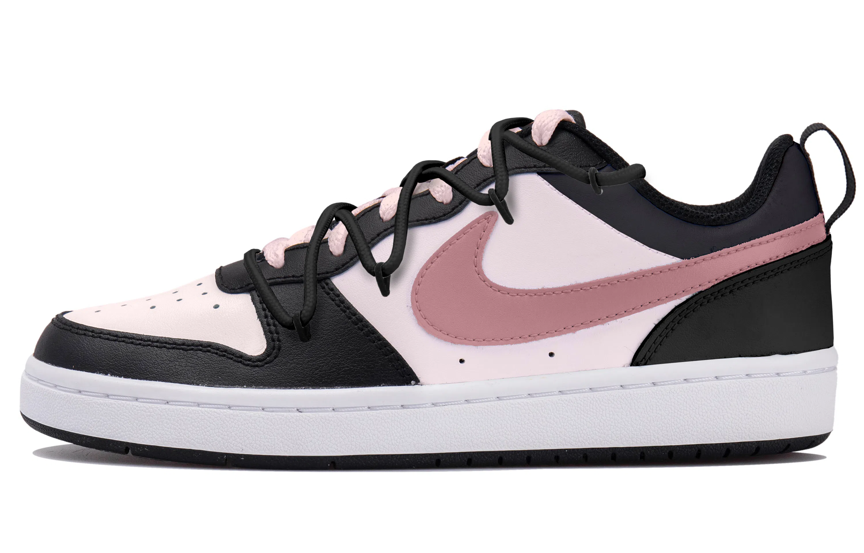 Nike Court Borough Low GS White Pink Black