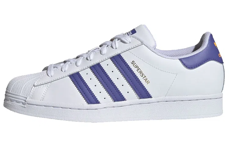 adidas Superstar White Purple Yellow