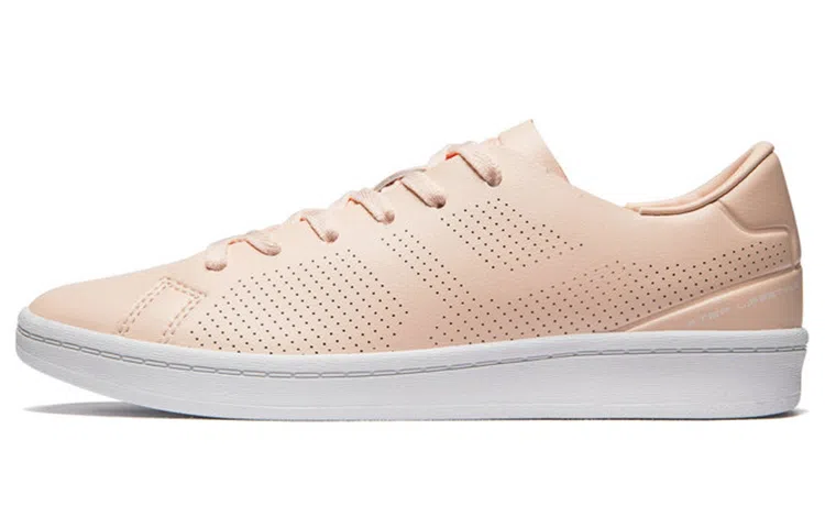 特步 简约革面休闲鞋 女款 粉红