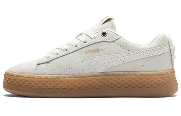 PUMA Smash Platform Frill White Brown