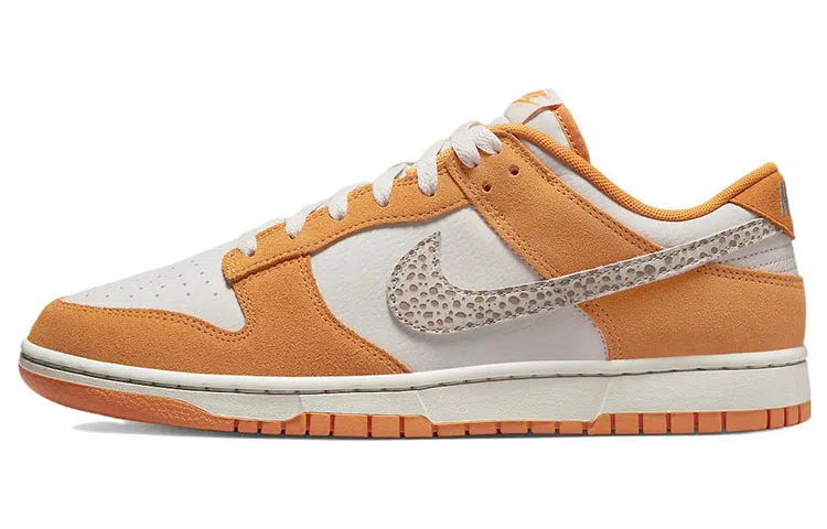 Nike Dunk Low "Safari Swoosh" White Orange