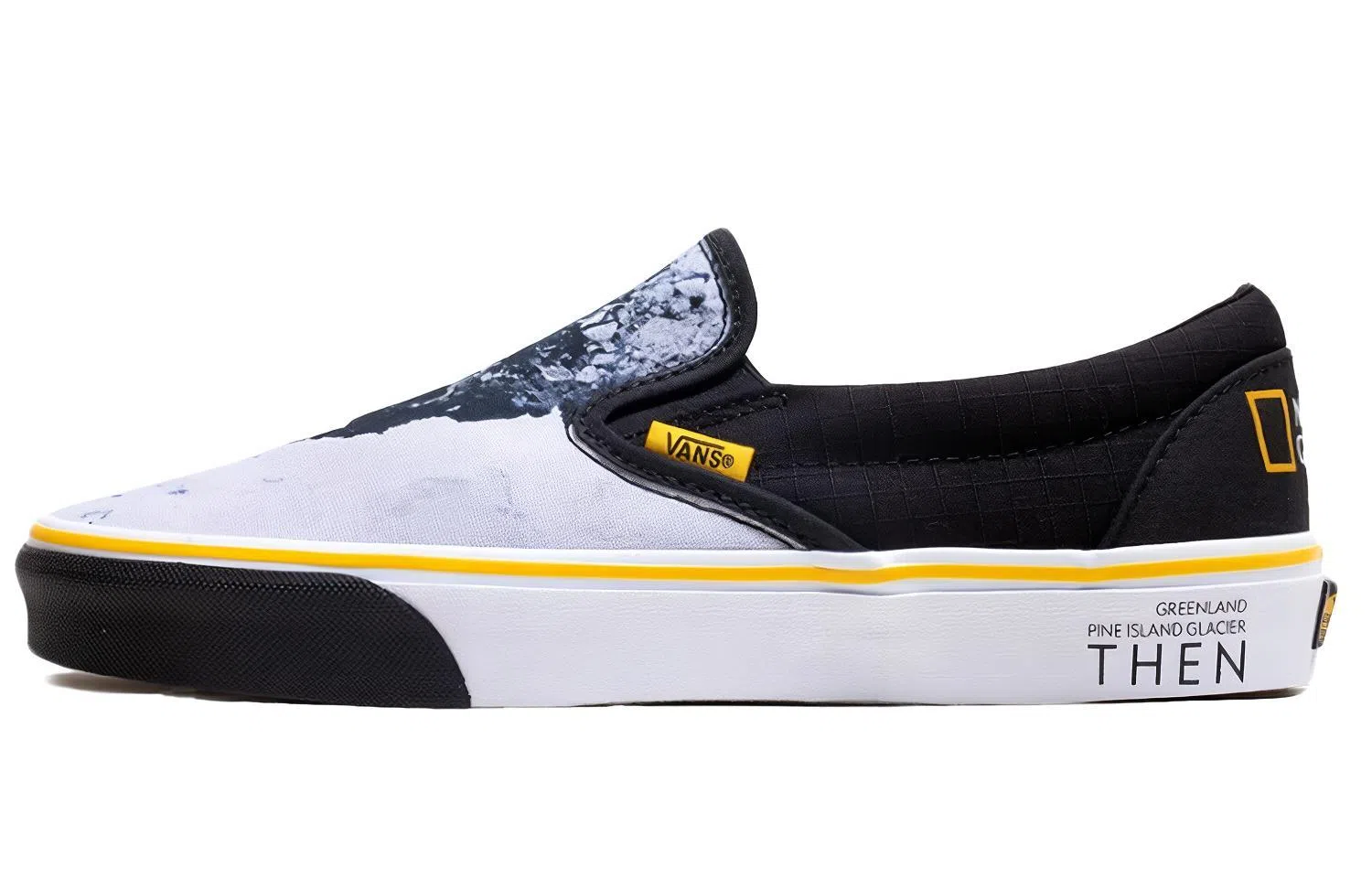 National Geographic x Vans Slip-On Black White