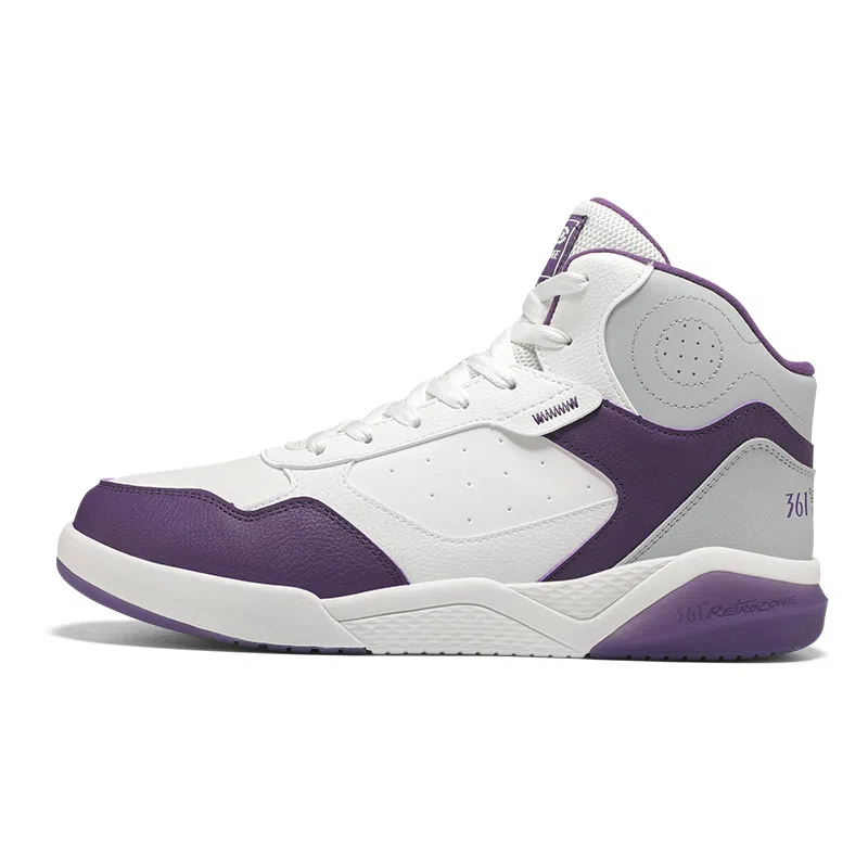361° Winter High-Top Sneakers White Purple
