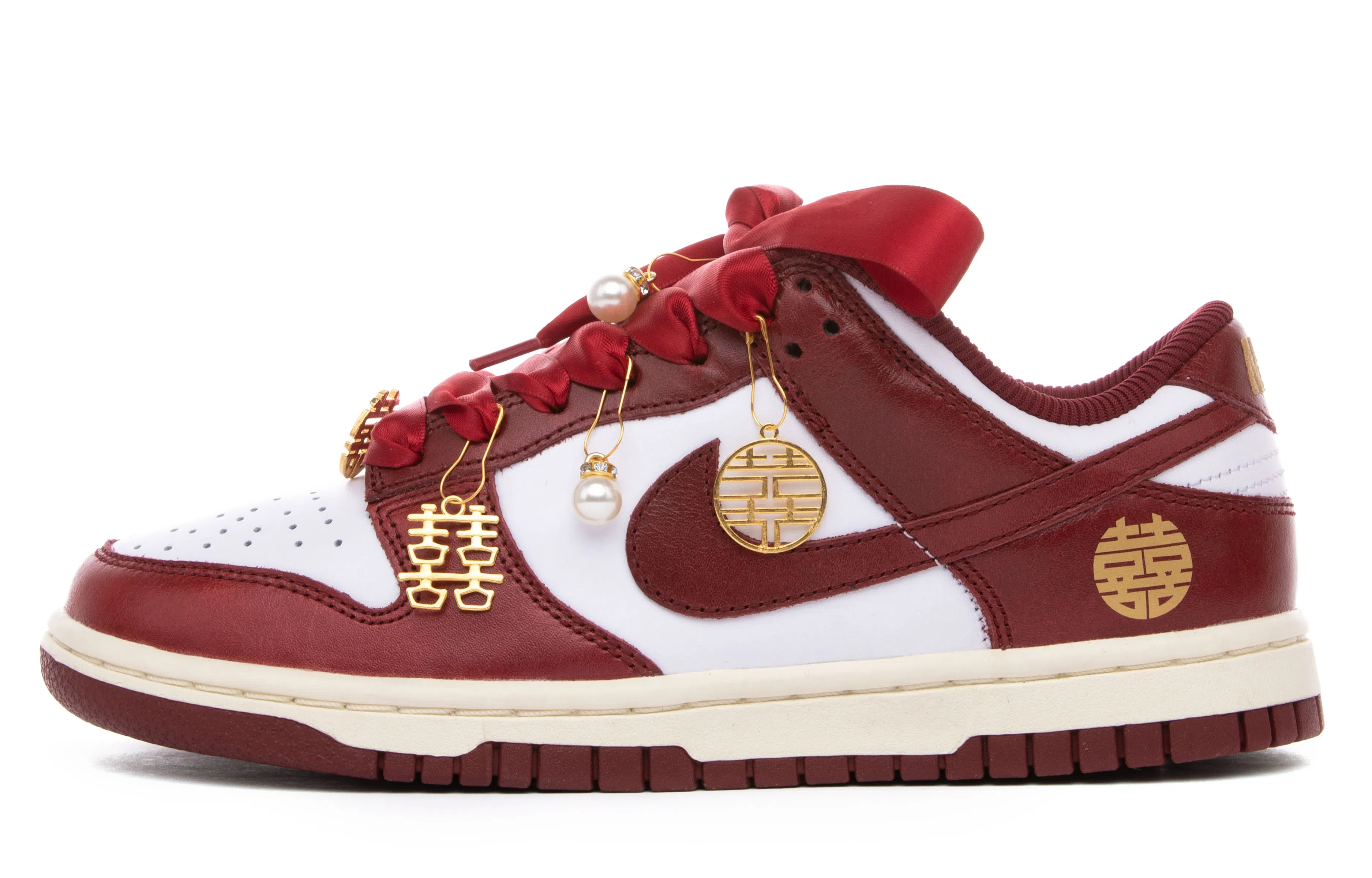 Nike Dunk Low PRM White Red Gold