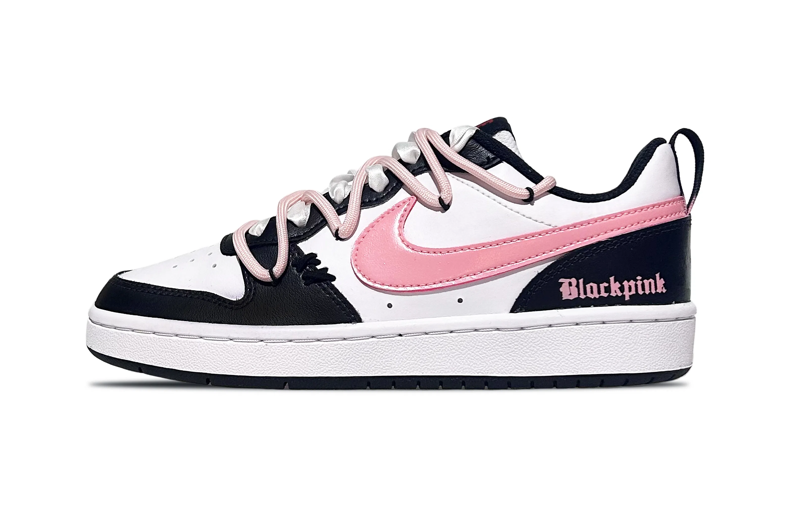 Nike Court Borough Low 2 GS Black White Pink