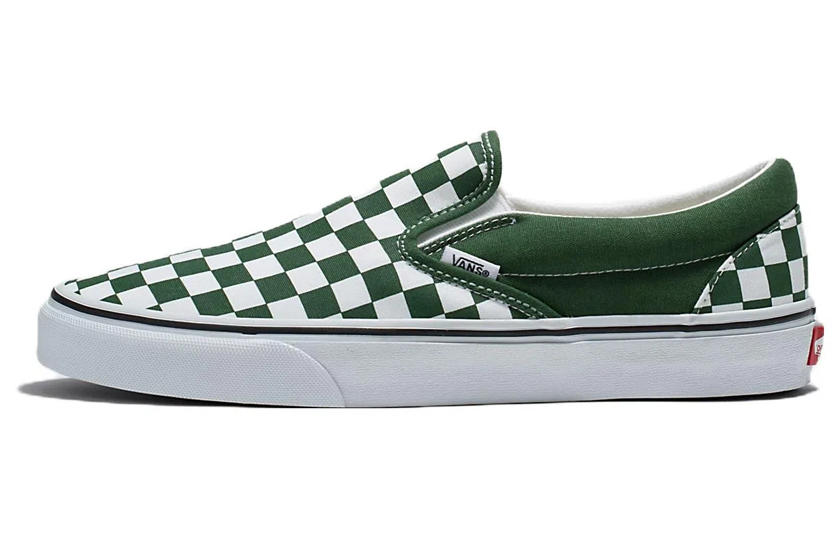 Vans Slip-On Checkerboard White Green