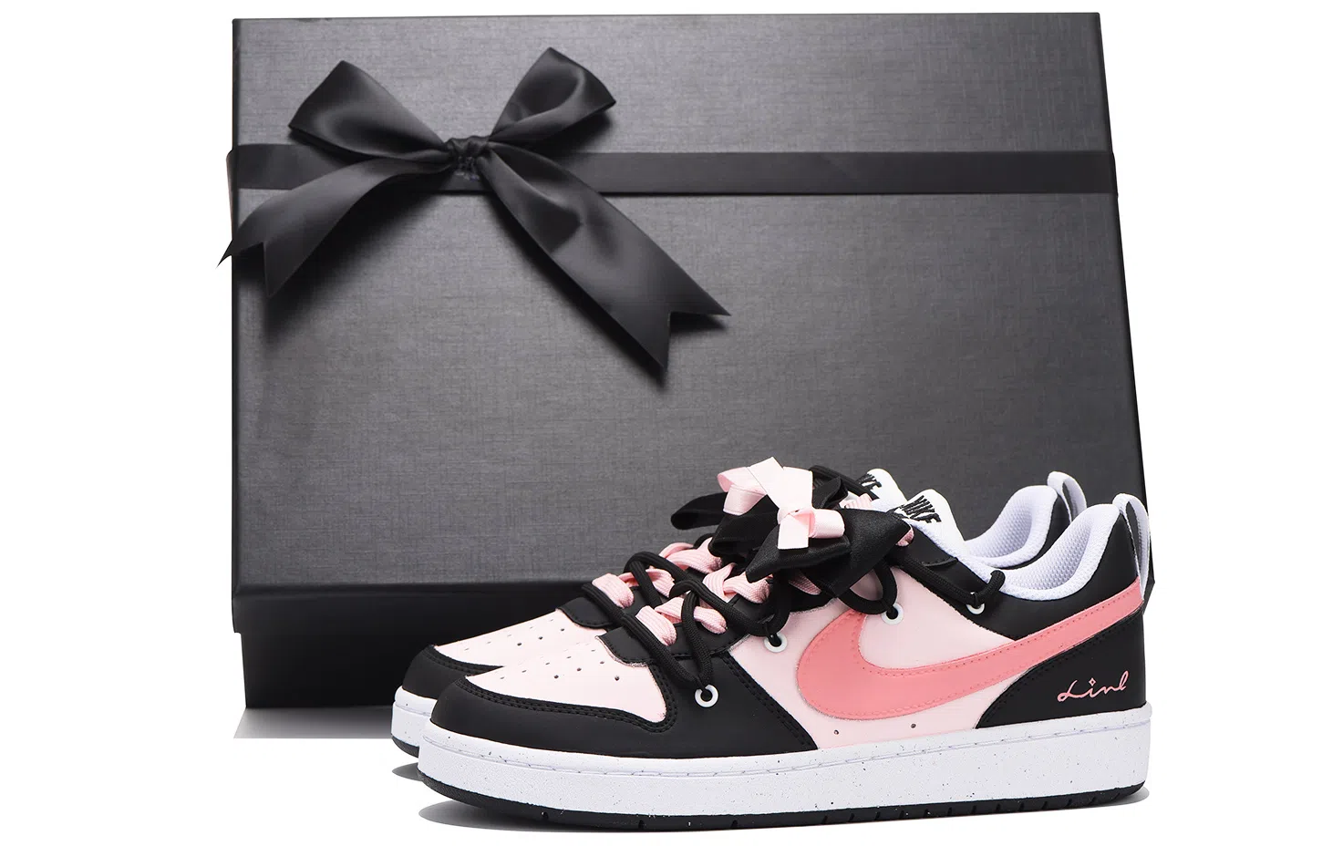 Nike Court Borough GS Black Pink