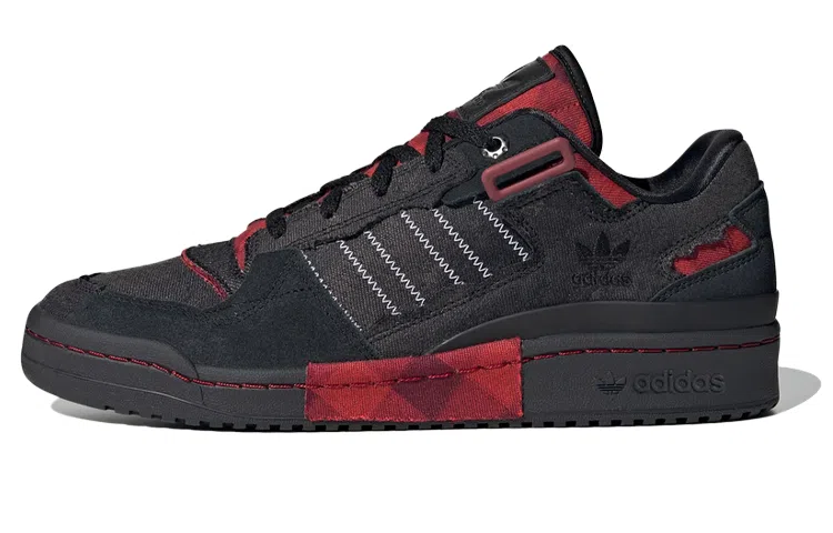 adidas Forum Exhibit Low Black Red