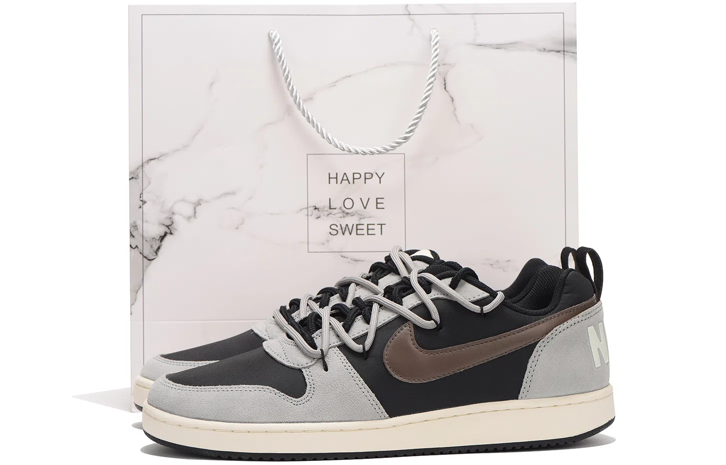 Nike Court Borough Low Grey Brown