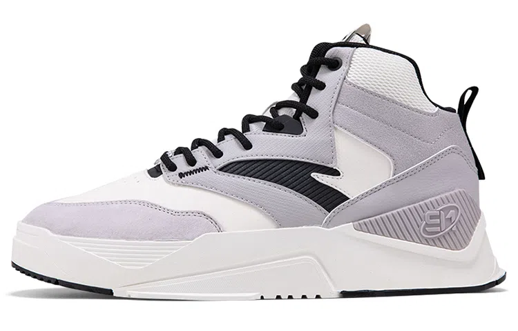 Anta High Top Sneakers White Grey Black