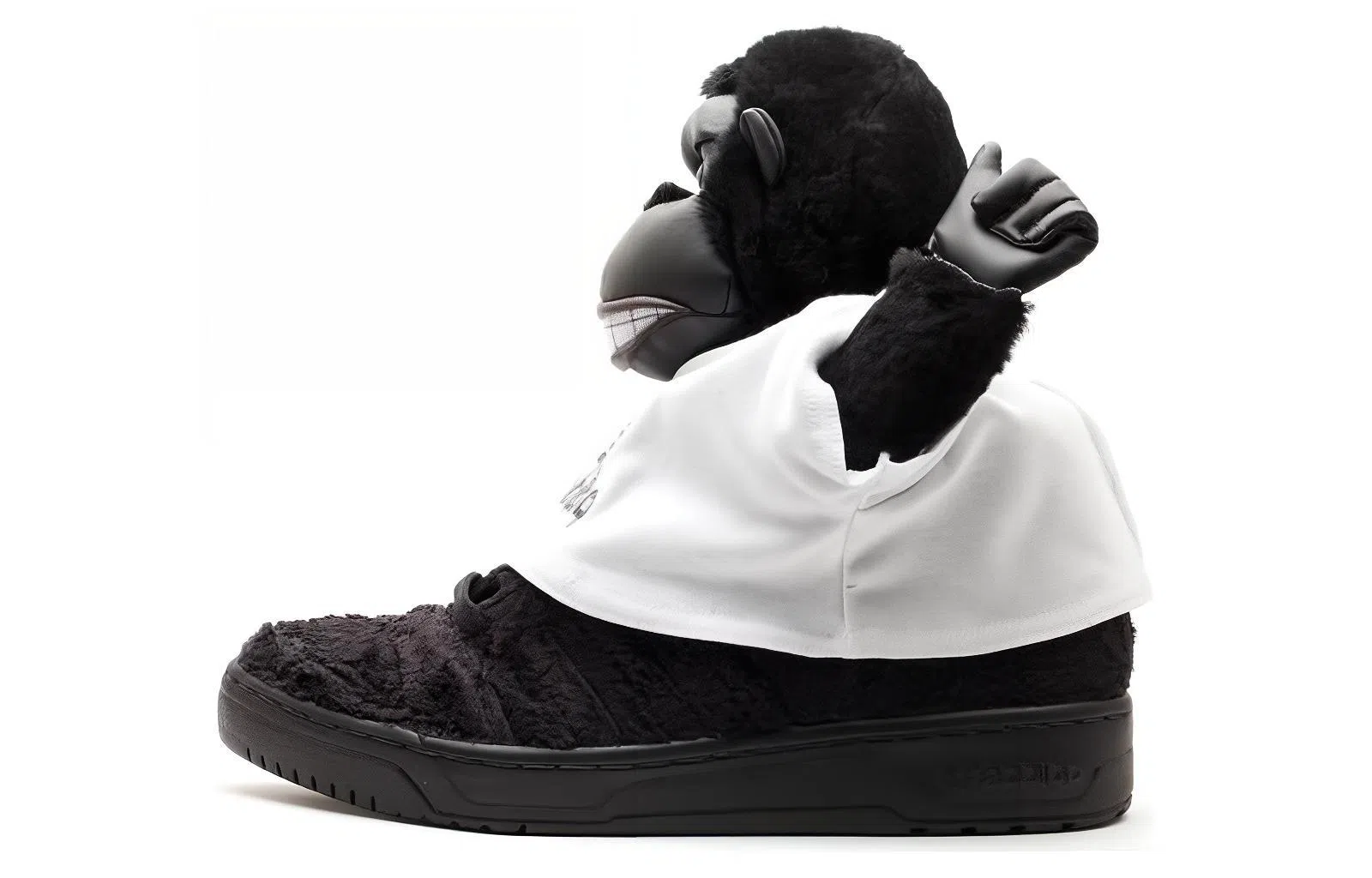 Jeremy Scott x adidas Originals JS Gorilla High Top Sneakers Black White