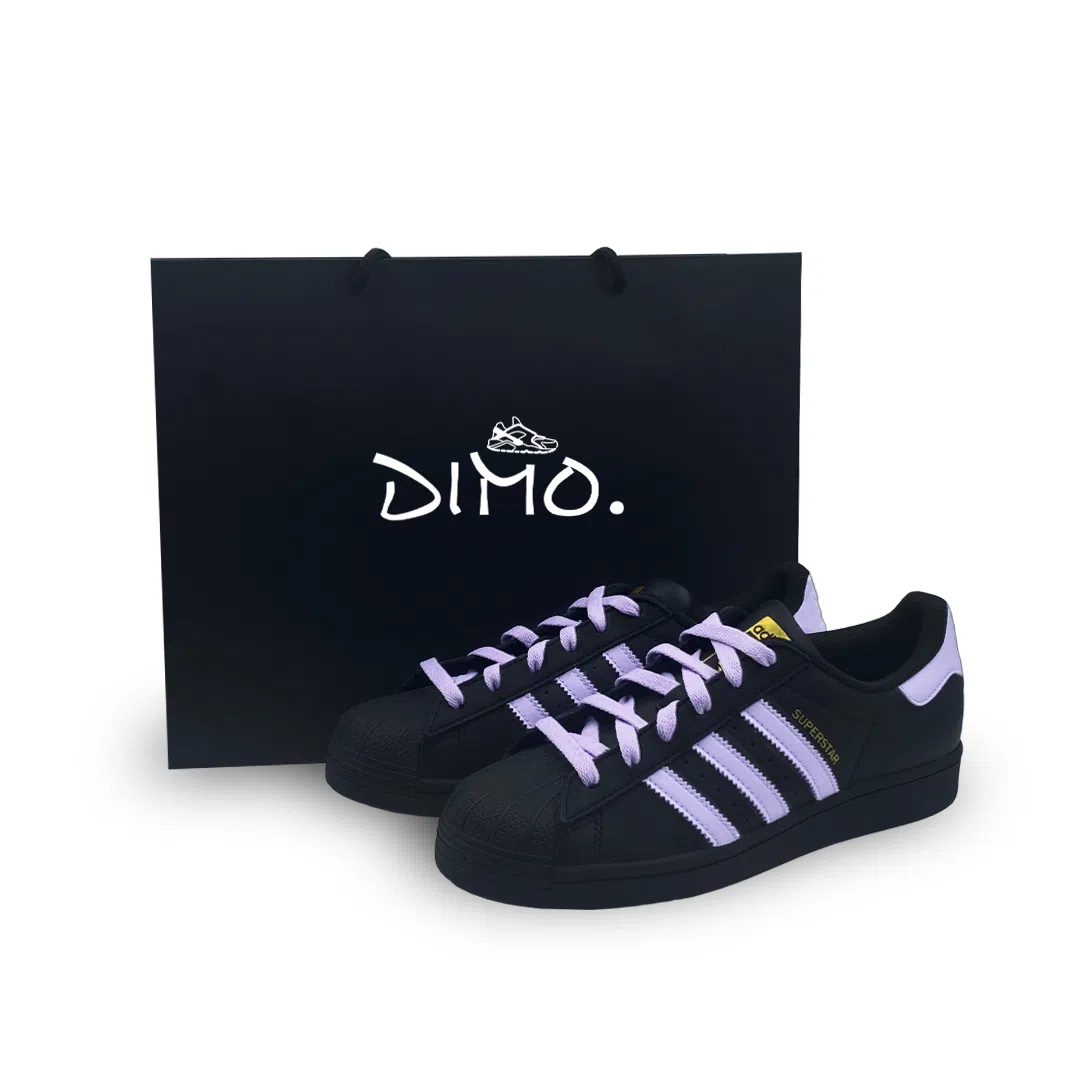 adidas Superstar Black Purple