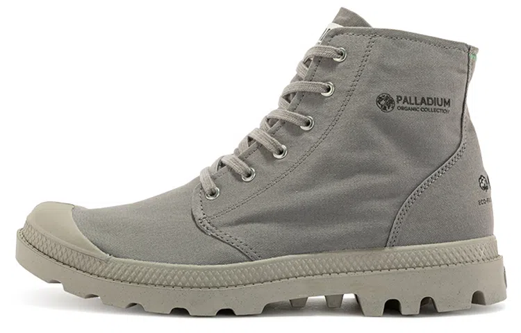 Palladium Pampa Hi Organici Earth Flannel Grey
