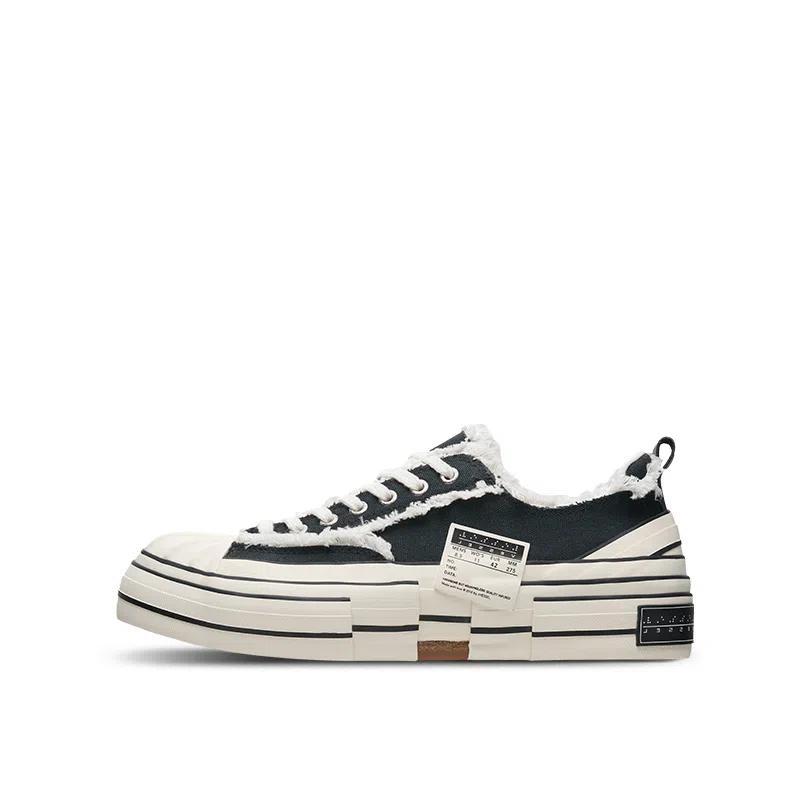 xVESSEL Black Low Top Sneakers