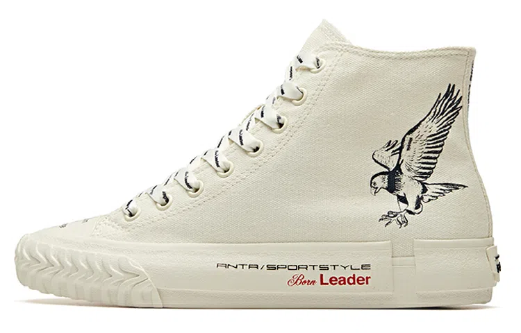 Anta x Robert Geller High Top Canvas White Black