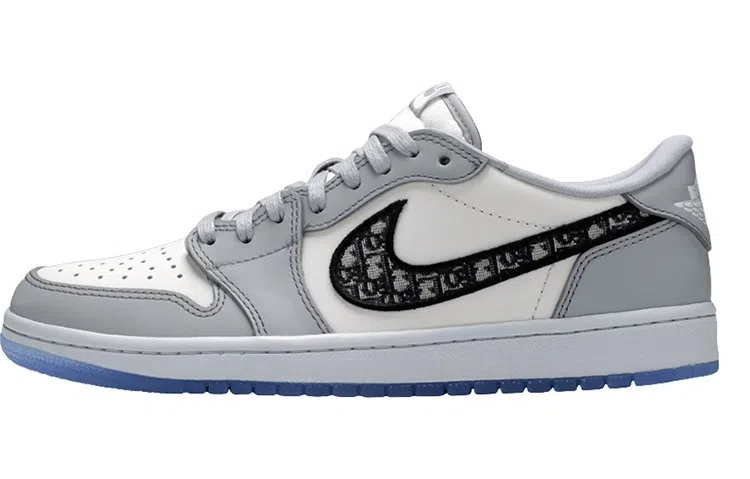 Dior x Air Jordan 1 Low White Grey