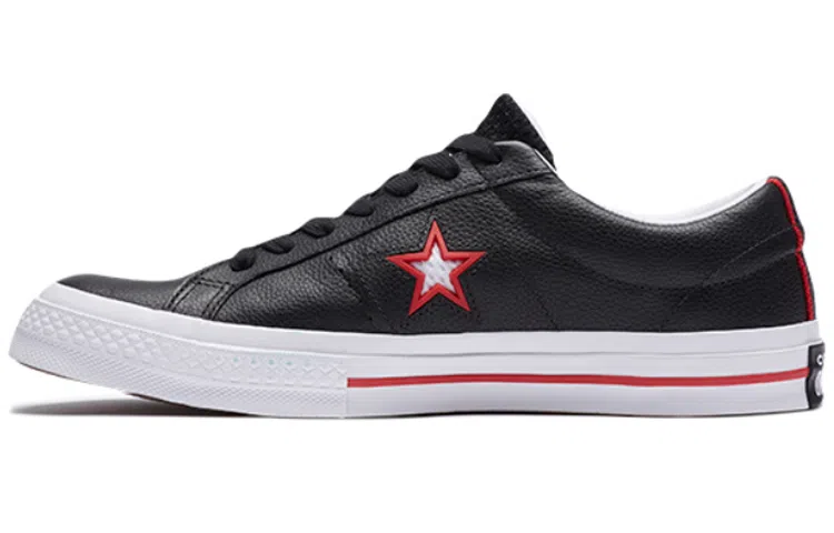 Converse One Star Low Black Red