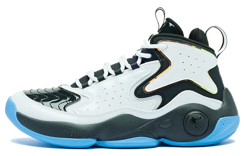 Jordan High Top Basketball Shoes Black White