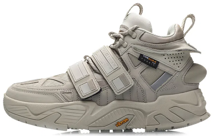 Li-Ning Retro High-Top Basketball Shoes Oyster Grey