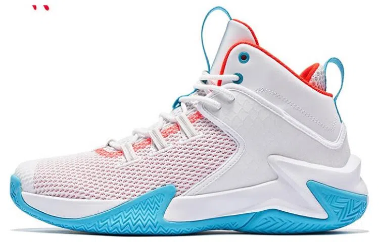 Jordan High-Top Basketball Shoes White Blue