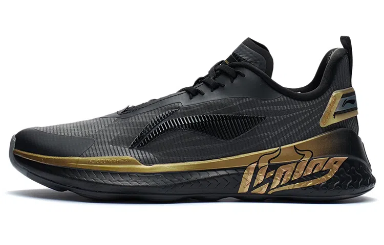 LiNing Training Shoes Black Gold