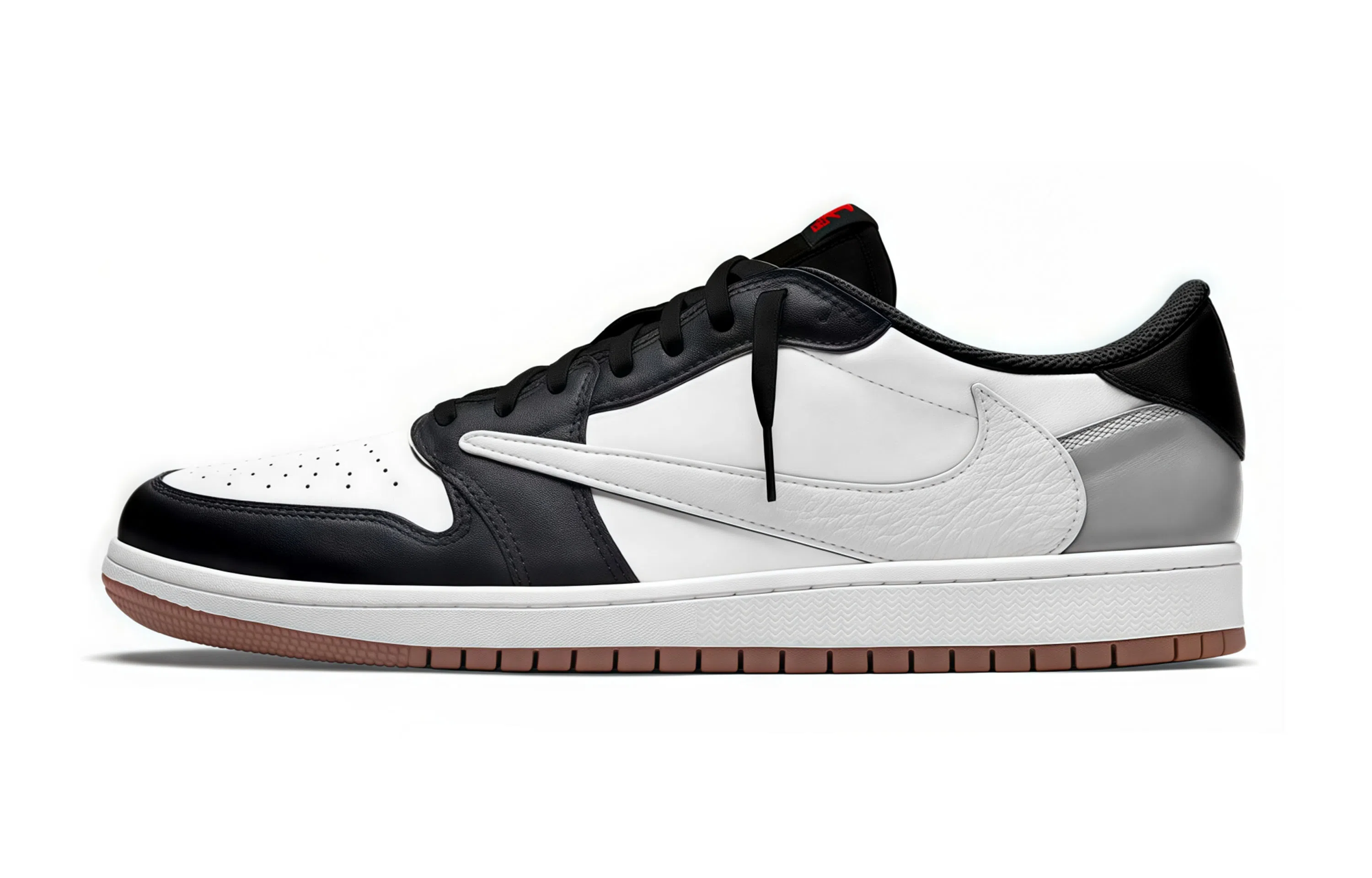 Travis Scott x Air Jordan 1 Low Black White Silver