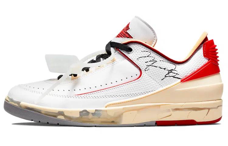 OFF-WHITE x Air Jordan 2 Retro Low SP "White and Varsity Red"