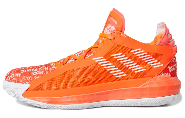 adidas D Lillard 6 Orange White