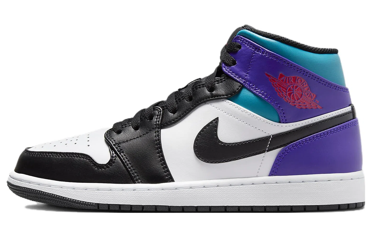 Jordan Air Jordan 1 Mid Black White Purple