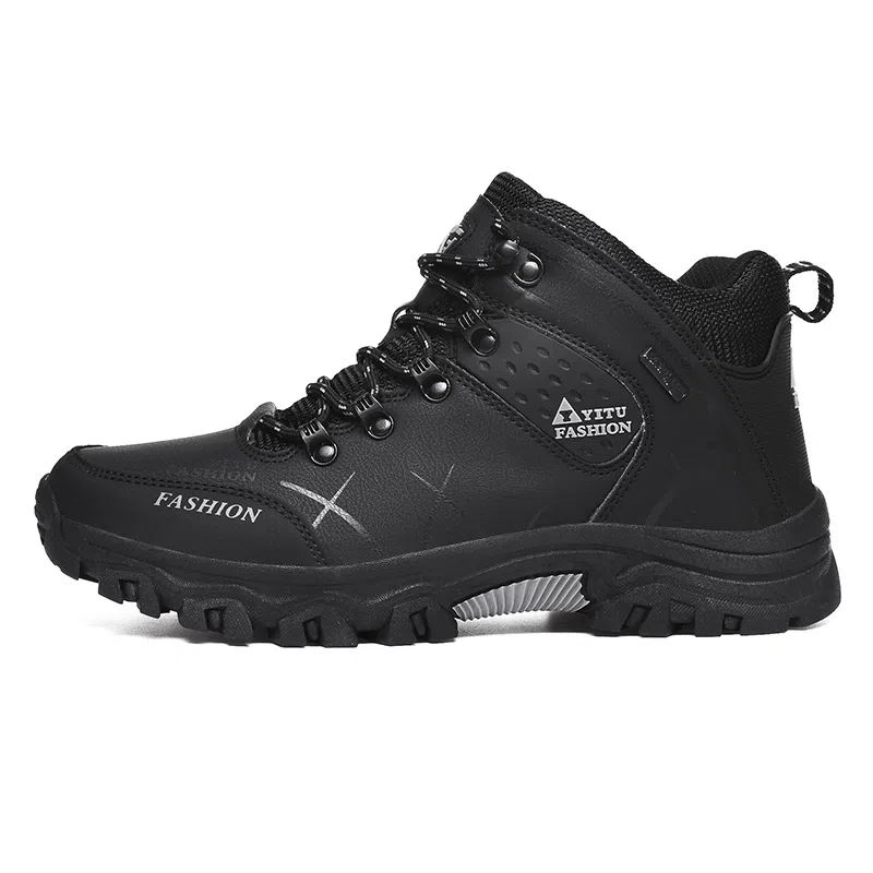BIANSULONG Outdoor High-Top Hiking Shoes Black