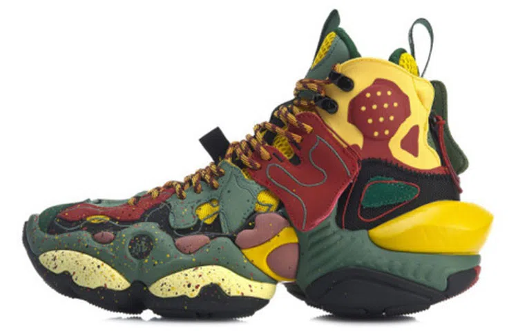 Li-Ning Retro High-Top Basketball Shoes Gulf Green