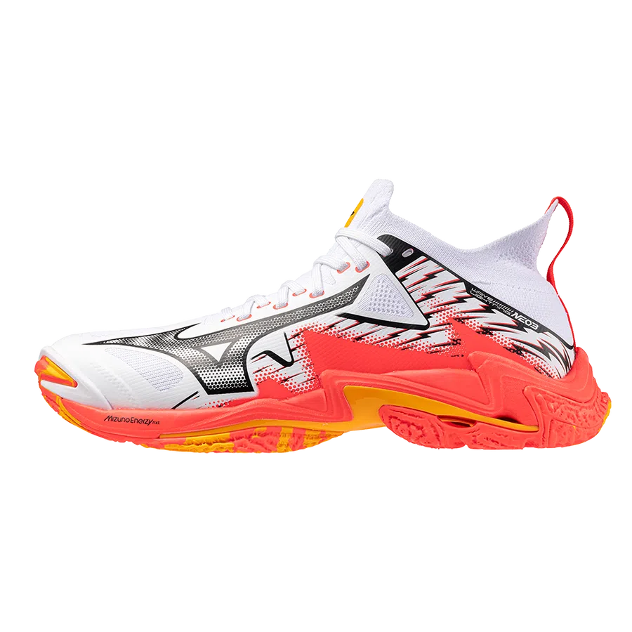Mizuno Wave Lightning Neo 3 White Orange