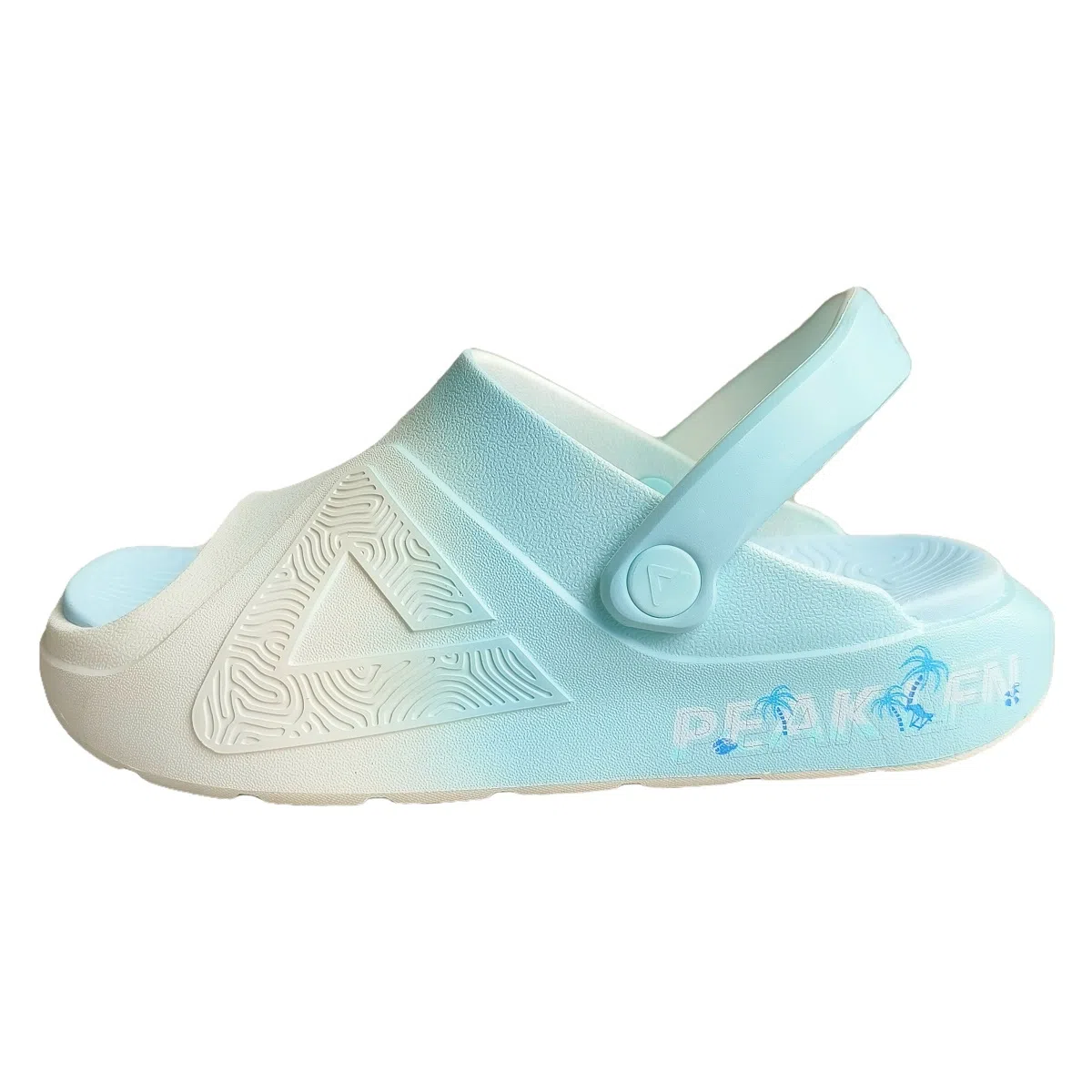 匹克 态极 凉拖 踏浪 海浪渐变蓝 运动轻便舒适防滑软底两穿 沙滩凉鞋 女款 米白/月兰