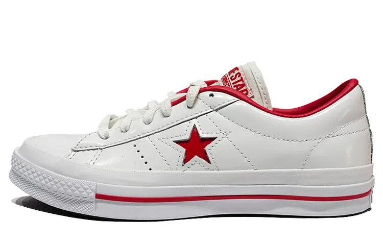 Converse One Star Leather White Red