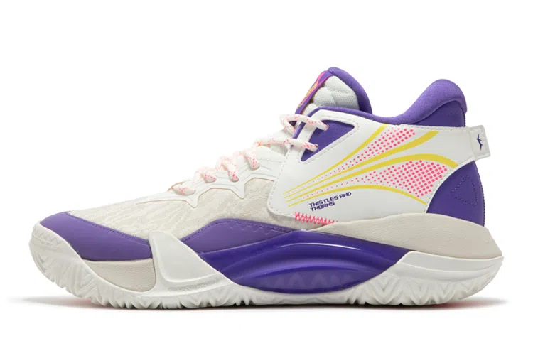 361° Thorn Mid Basketball Shoes White/Ultraviolet