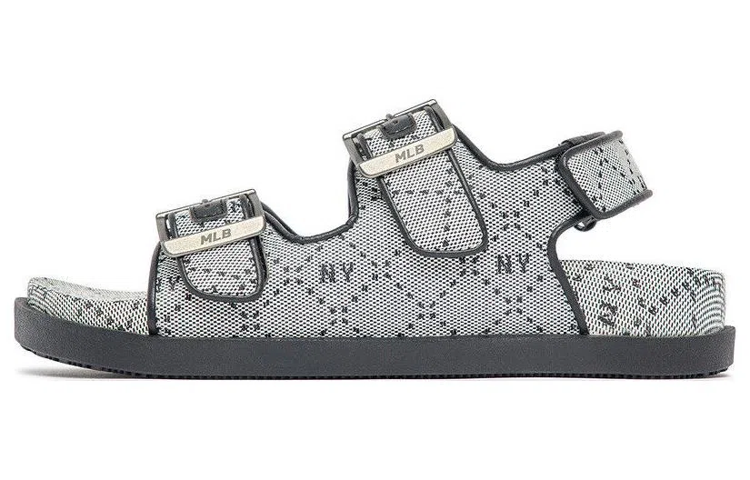 MLB Double Sandal Jacquard Monogram New York Yankees Grey