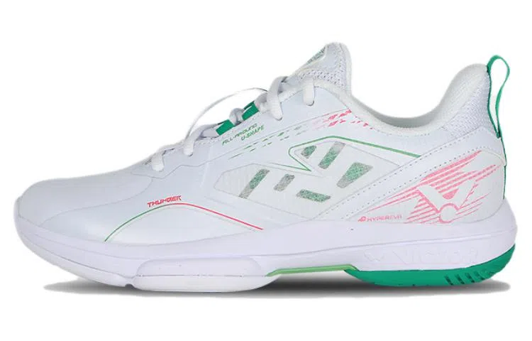 VICTOR Low-Cut Badminton Shoes White Green