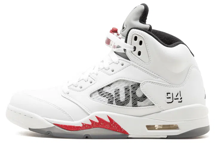 Supreme x Air Jordan 5 Retro White