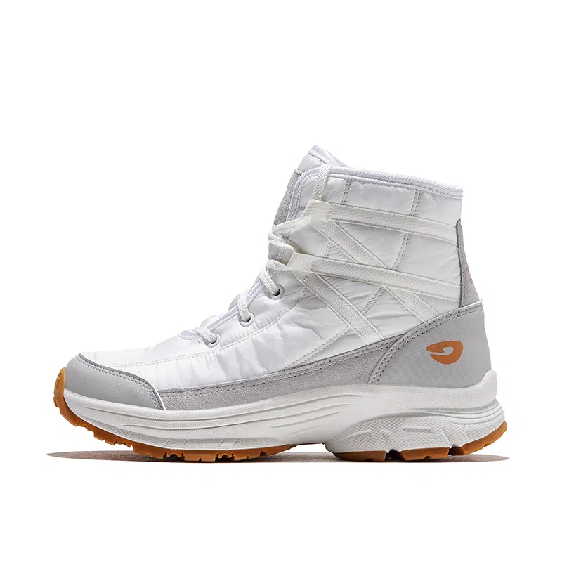 户外特工 保暖耐磨减震防滑包裹性 简约舒适加绒 中筒 雪地靴 男女同款 白色