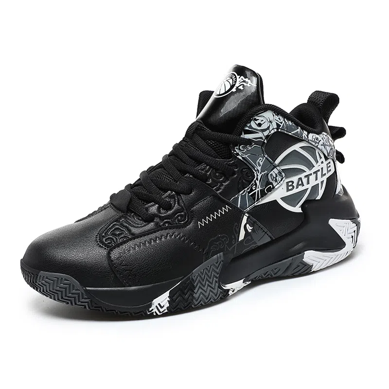 MUSNODO Basketball Shoes Black White