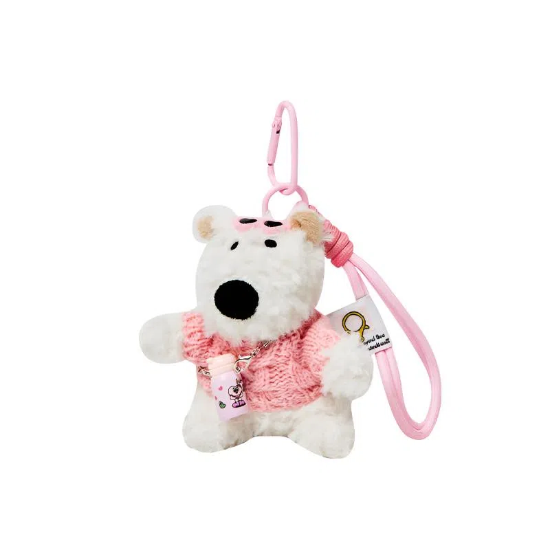 纳兰杜 西高地潦草小狗可爱玩偶公仔 毛绒 包周边 女款 粉衣西高地