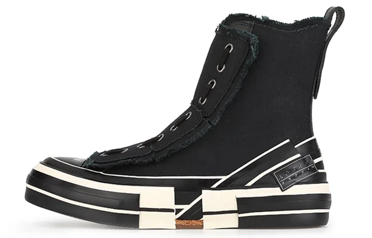Yohji Yamamoto x xVESSEL High Top Canvas Sneakers Black