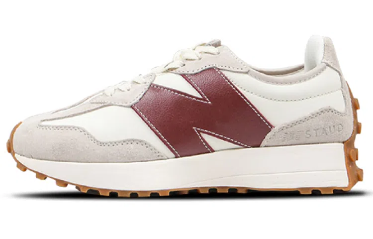 Staud x New Balance 327 Burgundy