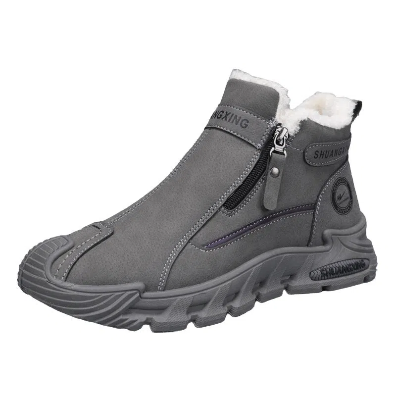 Double Star Outdoor Boots Thick Sole Gray