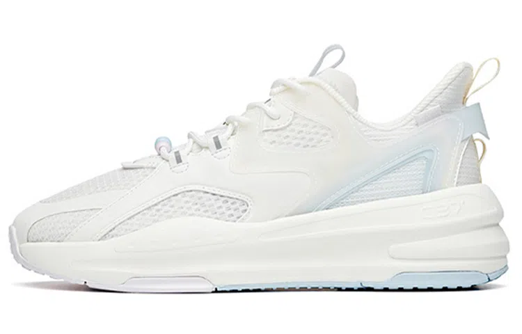 Anta C37 Thick Sole Low Running Shoes Women White Blue Purple