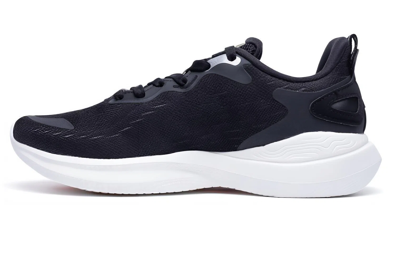 特步 健步舒适 透气轻便 低帮 跑步鞋 男款 黑