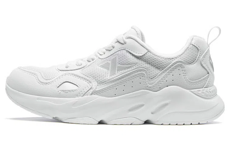 Xtep Breathable Mesh Dad Shoes Women White Pink