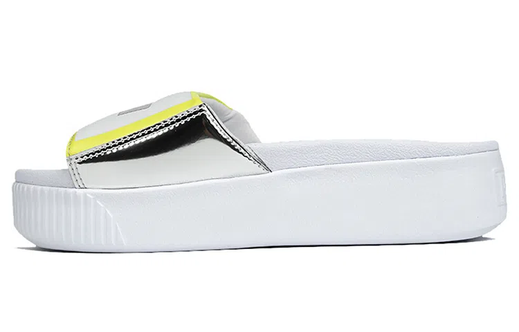 PUMA Platform Slide White