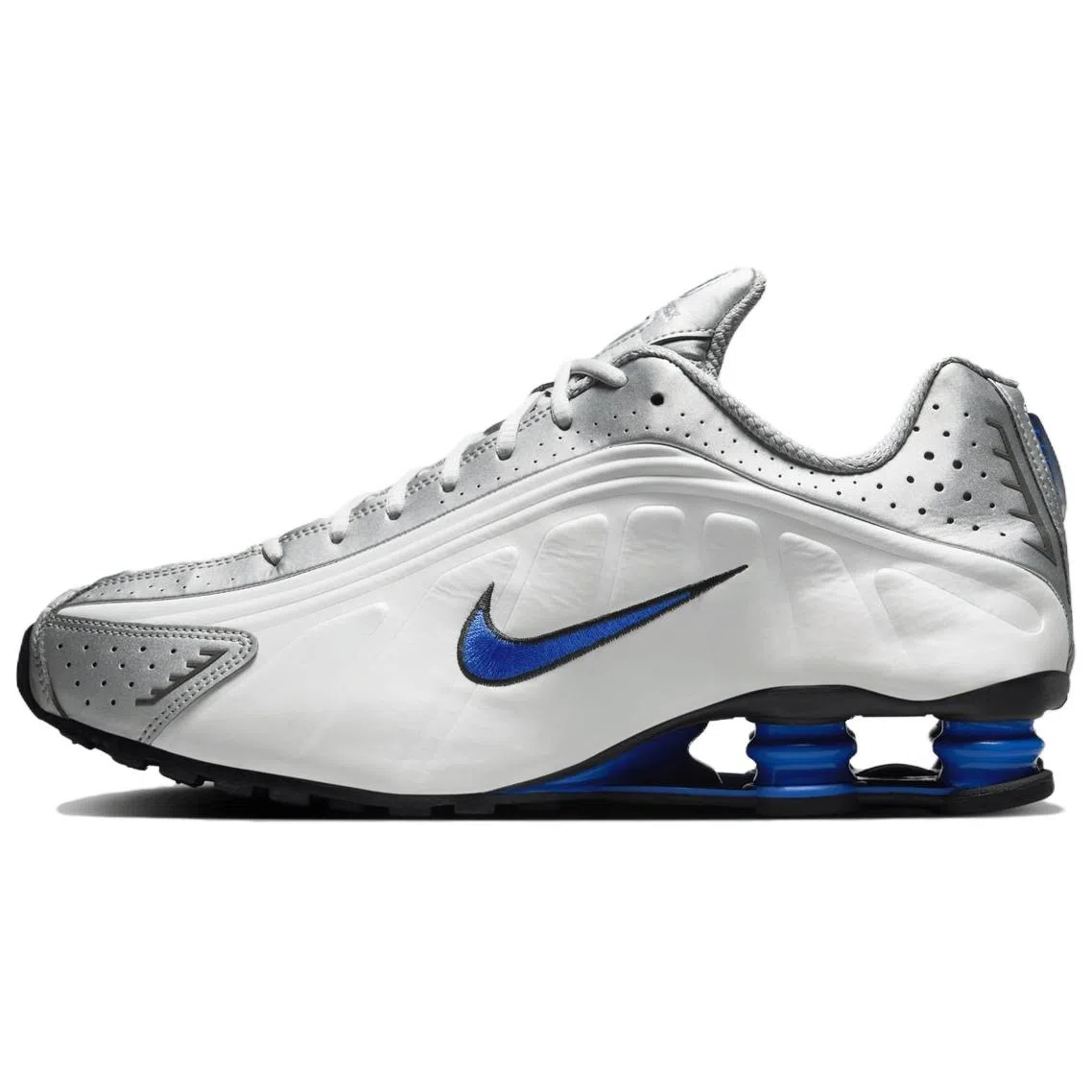 Nike Shox R4 Metallic Silver Racer Blue